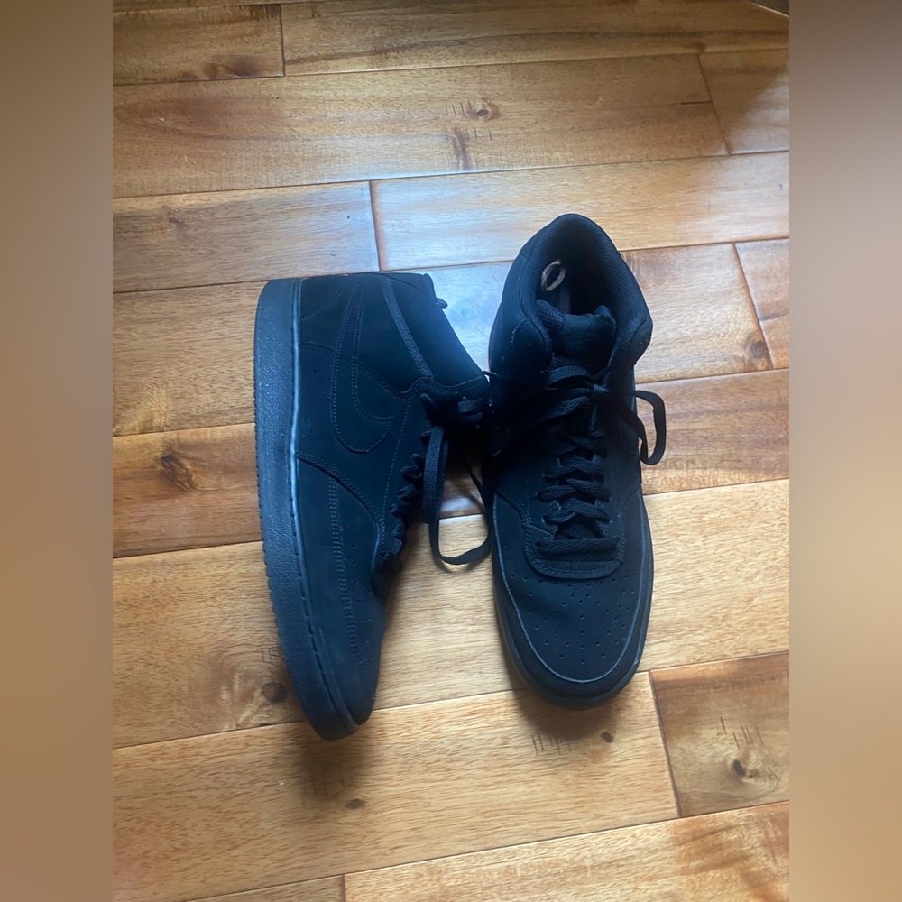 Triple Black Nike Court Vision Sneakers - Picture 7 of 9